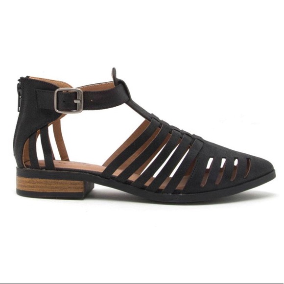 Qupid Shoes - Strappy Ballerina Shoe